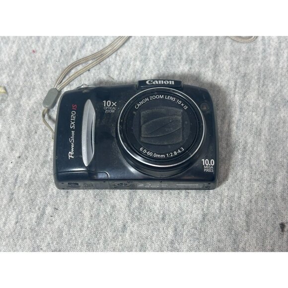 Canon PowerShot SX120 IS 10.0MP HD Digital Camera 10x Optical Zoom Black - Picture 1 of 6